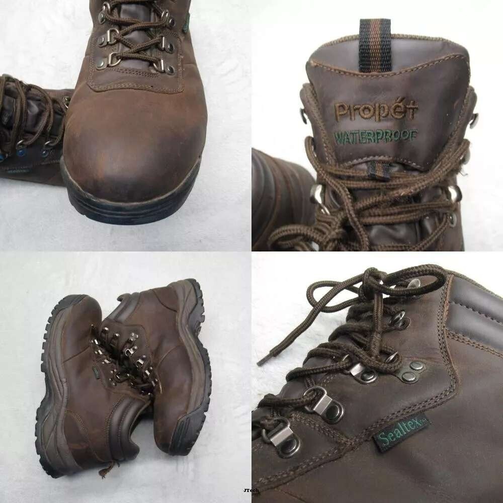 Propet Boots Men 14 Cliff Walker Sealtex Waterproof Leather Hiking Work M3188